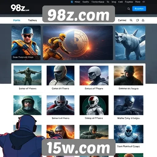 Funcionalidades do site 98z.com para gamers